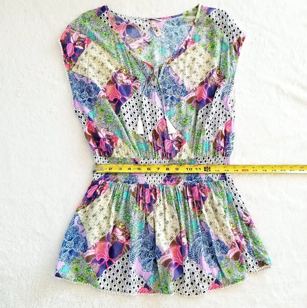 Victoria's Secret Vintage Patchwork Swim Cover-up Skirt Dress NWT Summer Beach - Picture 7 of 13